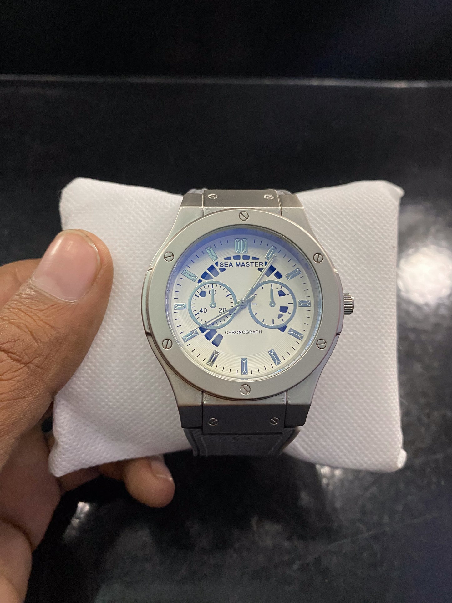 White & Silver Watch (Sea Master)