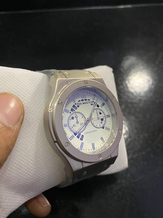 White & Silver Watch (Sea Master)