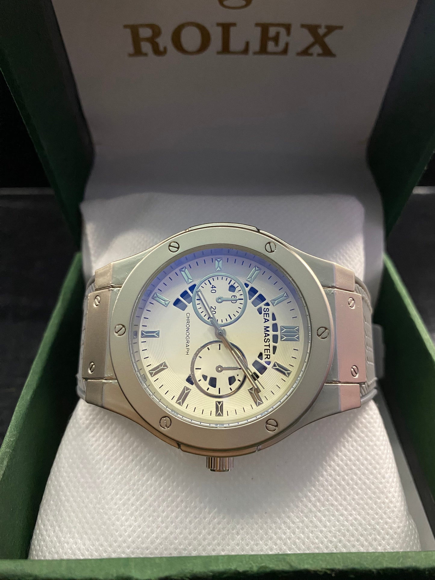 White & Silver Watch (Sea Master)